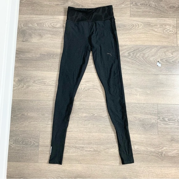 Puma Lace Eclipse Full Length Tight Leggings High Rise Waist Black Size XS - Picture 4 of 11